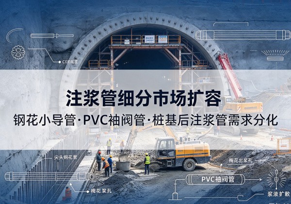 宜黄注浆管细分市场扩容，隧道钢花小导管、PVC 袖阀管、桩基后注浆管需求分化